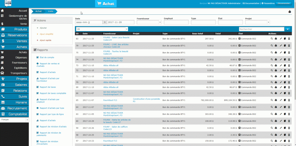 État de compte : Consulter les comptes fournisseurs