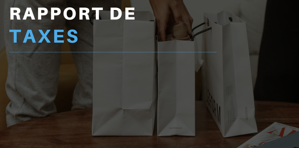 Le rapport de taxes permet d’obtenir vos sommaires de taxes de ventes