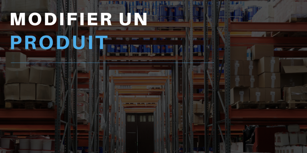 Modifier un produit