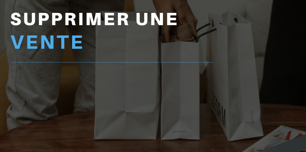 Supprimer une vente
