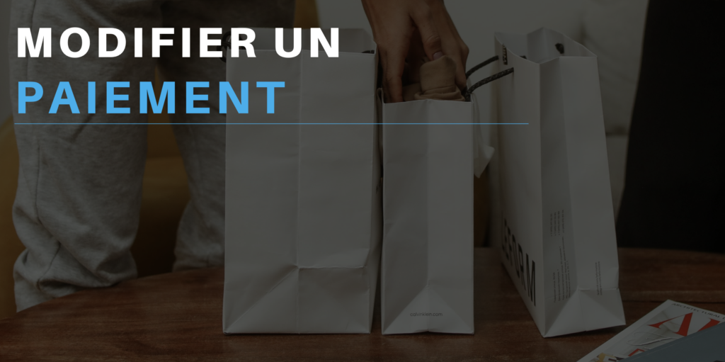Modifier un paiement – revenus