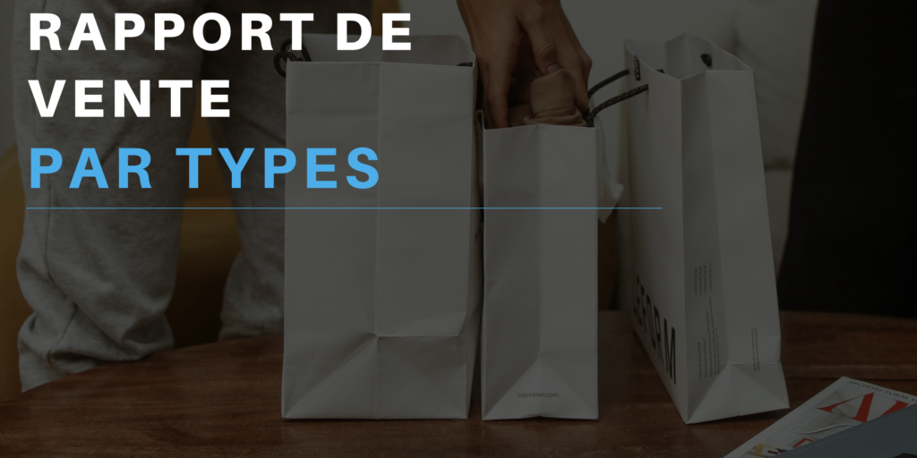 Rapport par type : Permet d&rsquo;analyser les chiffres de ventes affichés par type