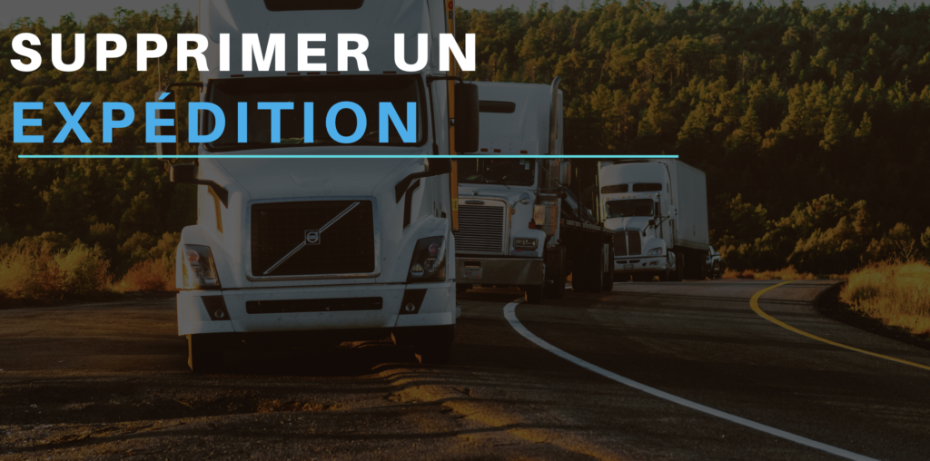 Supprimer une expédition