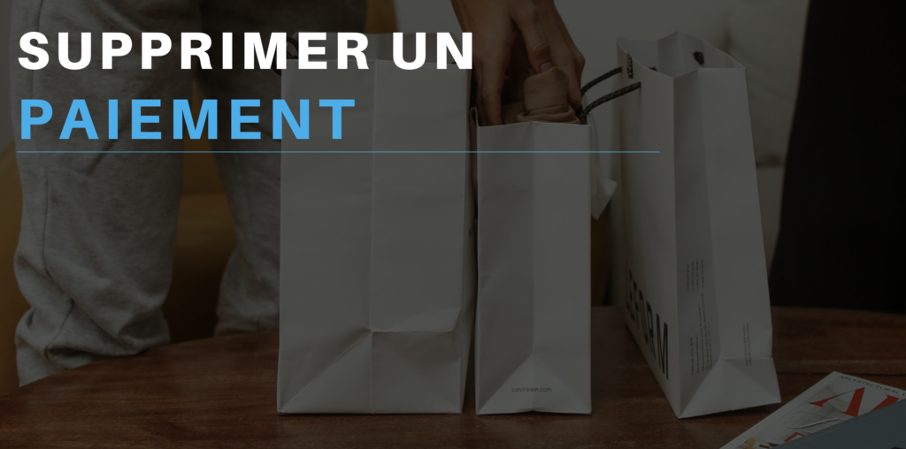 Supprimer un paiement – revenus