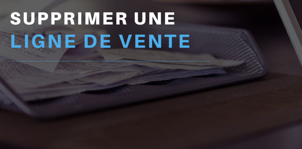 Supprimer une ligne de vente